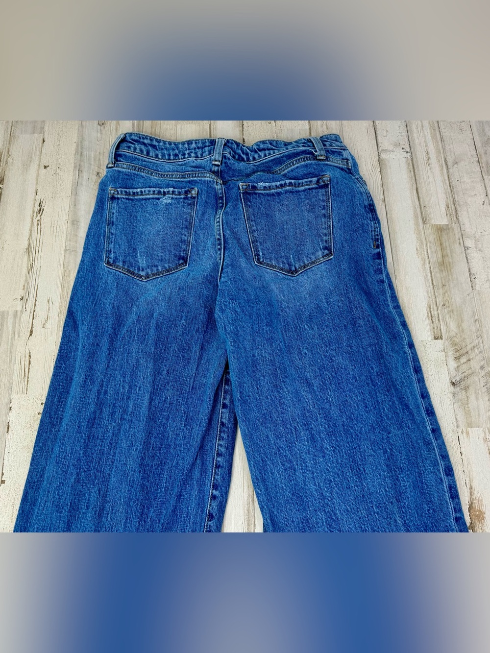 Vervet Blue Straight Wide Leg Jeans 28 (32x35) High Rise - Picture 10 of 11